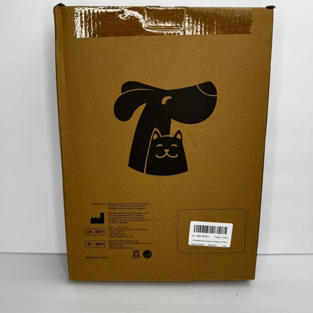 Pawaboo Size L 12-16 lb Front Backpack DOG Carrier‎ in Black Mesh